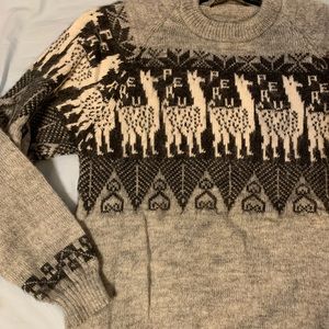 Alpaca Peruvian sweater - MEDIUM GRAY